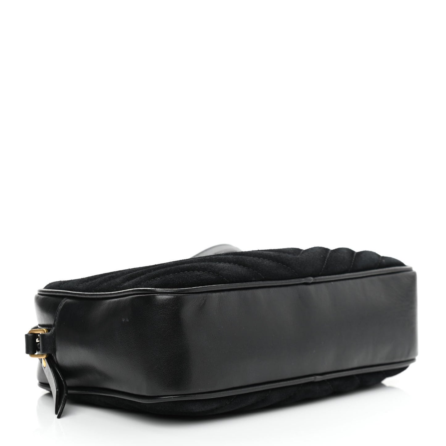 Suede Calfskin Monogram Lou Camera Bag Black