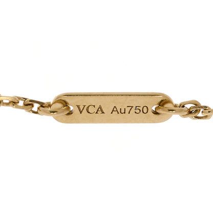 Van Cleef & Arpels 18K Yellow Gold Mother of Pearl Sweet Alhambra Bracelet 6 of 7