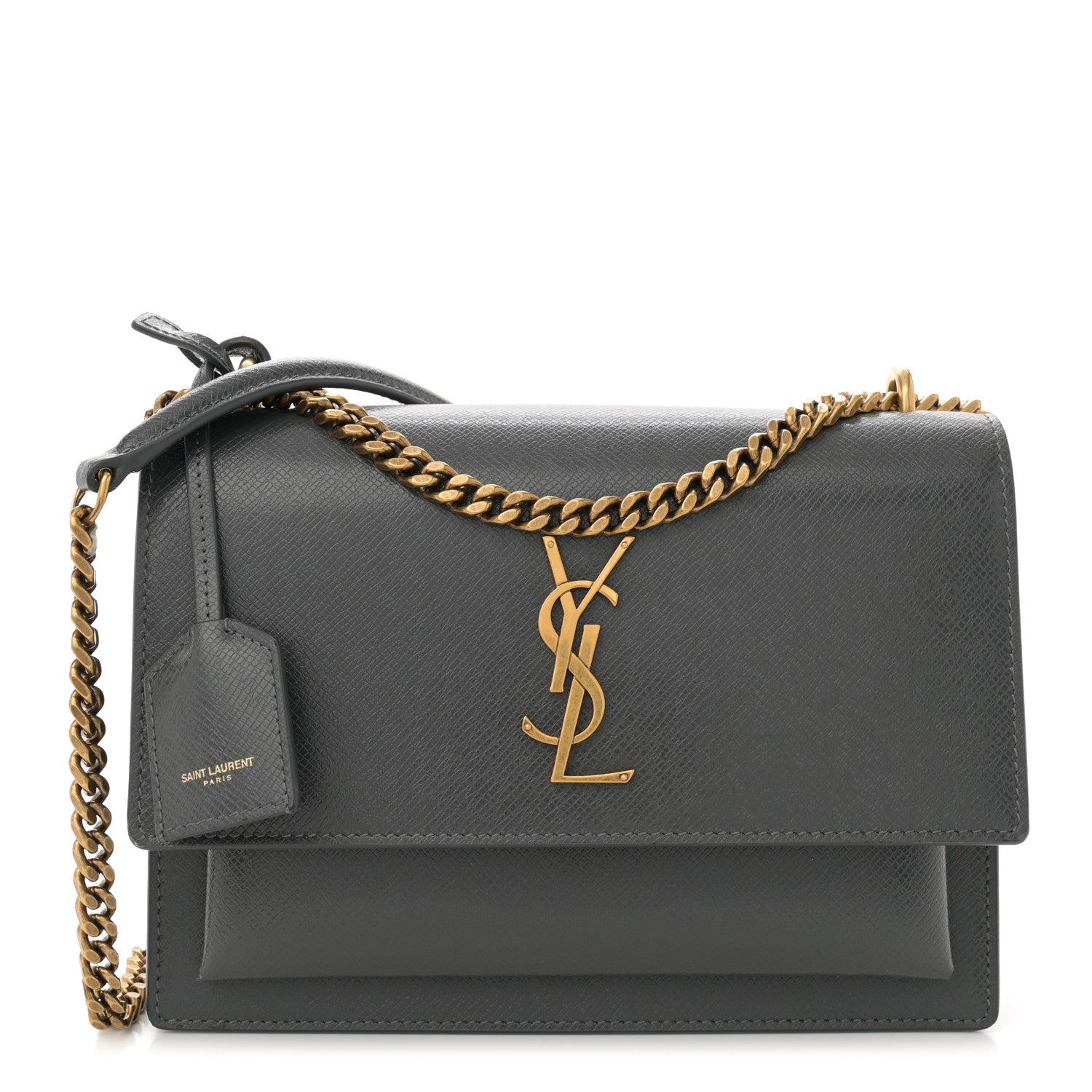 Saint Laurent Coated Bark Calfskin Medium Monogram Sunset Storm 1 of 11