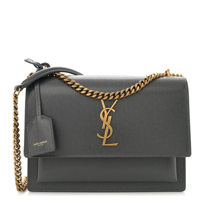 Saint Laurent Coated Bark Calfskin Medium Monogram Sunset Storm 1 of 11