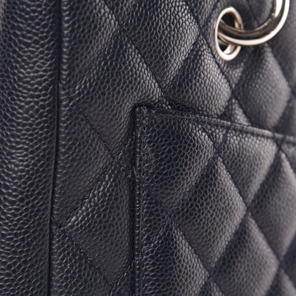 Chanel Caviar Quilted Grand Shopping Tote GST Navy Blue 9 of 18