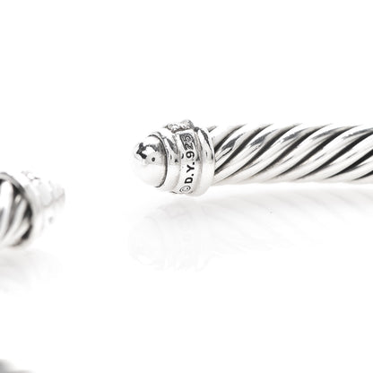 David Yurman Sterling Silver Diamond 5mm Cable Classics Dome Bracelet 4 of 4