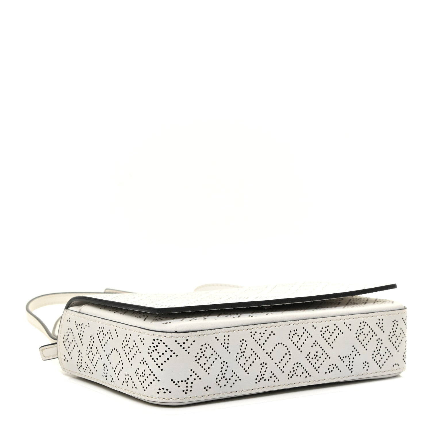 Burberry Calfskin Perforated Hampshire Crossbody Chalk White 4 of 14