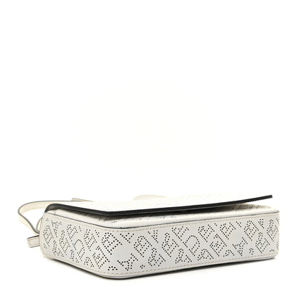 Burberry Calfskin Perforated Hampshire Crossbody Chalk White 4 of 14