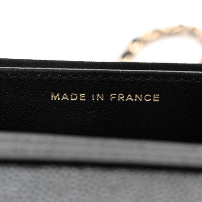Chanel Caviar Quilted Coco Candy Card Holder On Chain Black 7 of 12