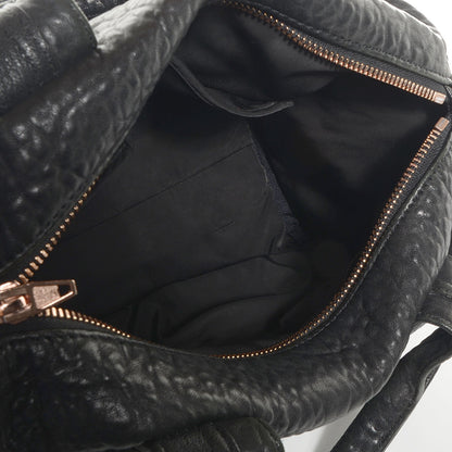 Alexander Wang Pebbled Lambskin Rocco Black w Rose Gold Hardware 5 of 6