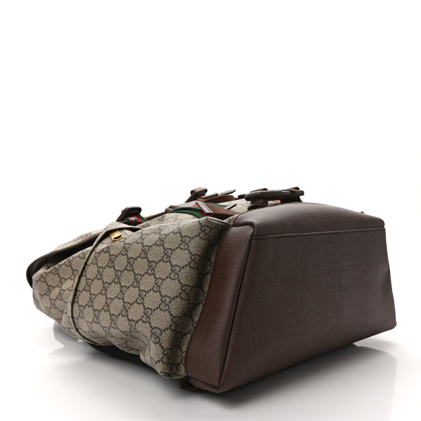 GG Supreme Monogram Web Skateboard Backpack Brown
