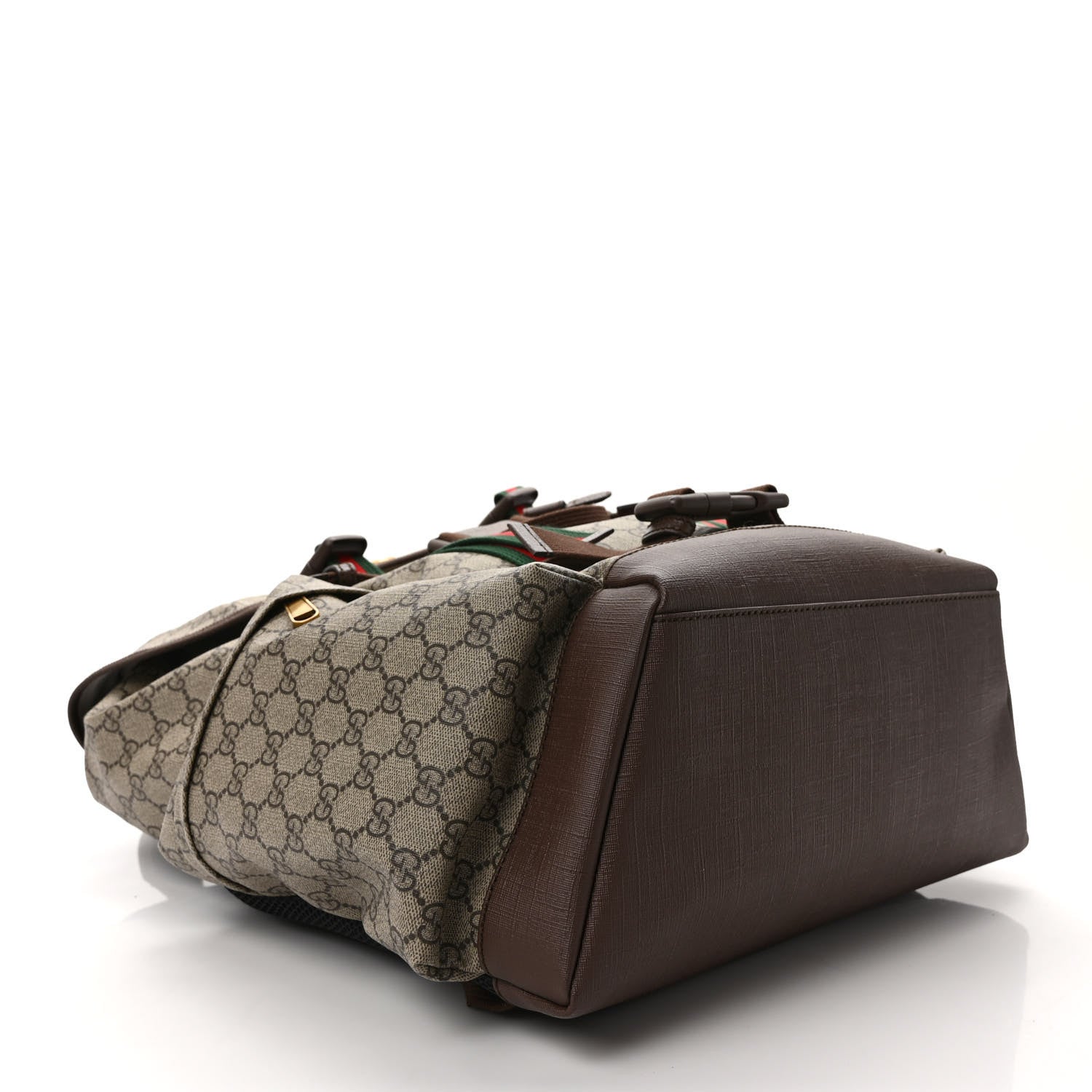Gucci GG Supreme Monogram Web Skateboard Backpack Brown 4 of 9