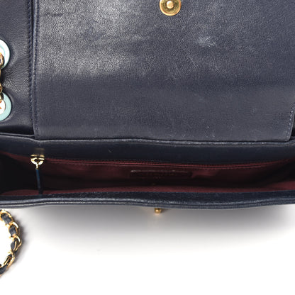 Chanel Sheepskin Quilted Vintage Mademoiselle Flap Navy 5 of 10