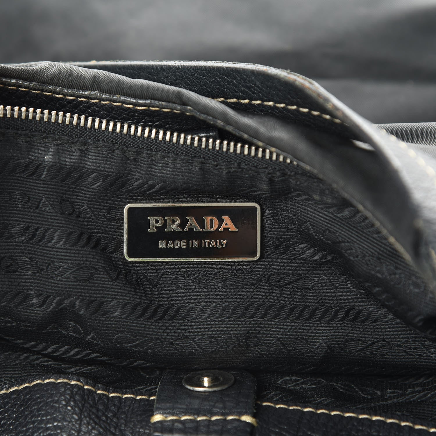 Prada Tessuto Nylon Hobo Black 6 of 27