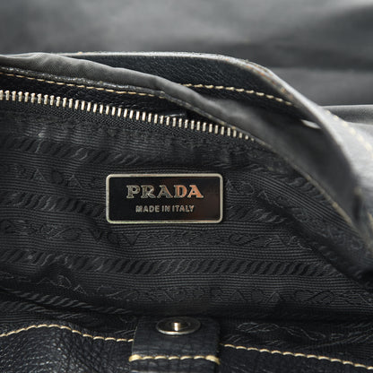 Prada Tessuto Nylon Hobo Black 6 of 27