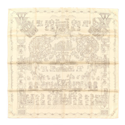 Hermes Silk Astres et Soleils Scarf 90 White 1 of 6