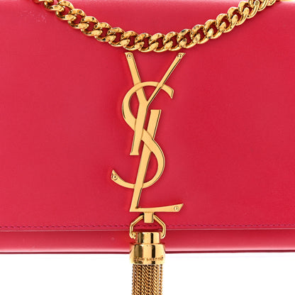 Saint Laurent Calfskin Small Classic Monogram Kate Tassel Satchel Lipstick Fuchsia 10 of 12