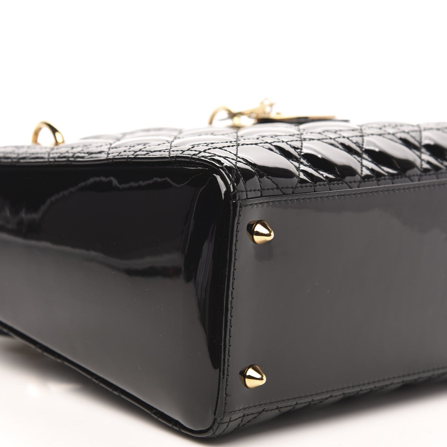 Patent Cannage Medium Lady Dior Black