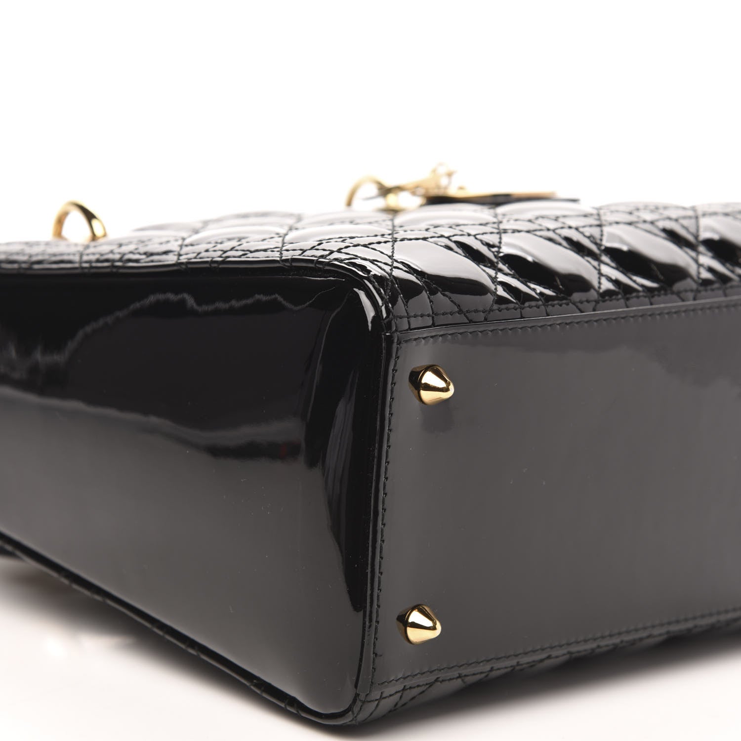 Christian Dior Patent Cannage Medium Lady Dior Black 8 of 9