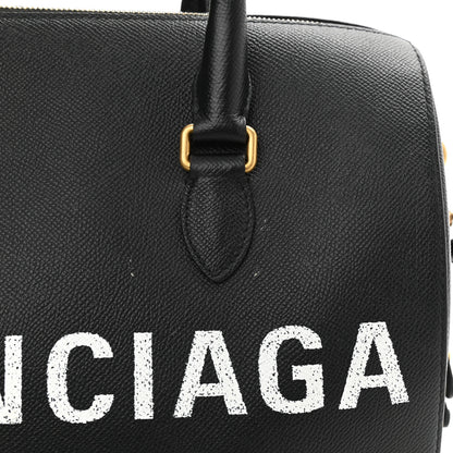 Balenciaga Grained Calfskin Medium Ville Bowling Bag Black 10 of 10