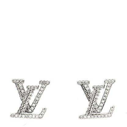 Louis Vuitton Crystal LV Iconic Earrings Silver 1 of 5