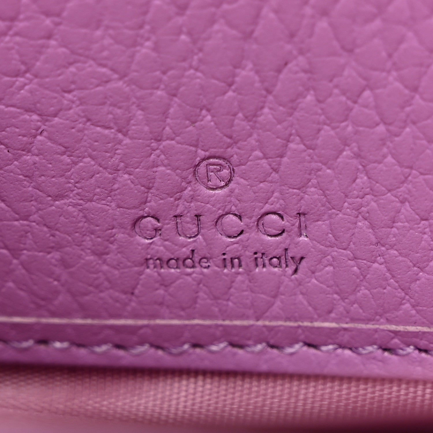 Gucci Dollar Calfskin Monochrome GG Marmont Zip Around Wallet Wisteria Chic 6 of 8