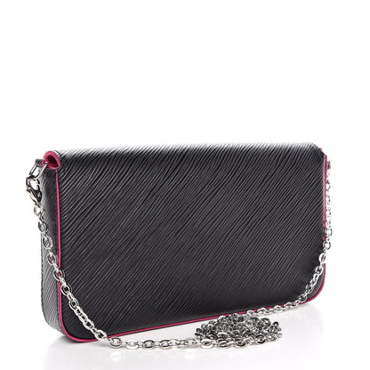 Louis Vuitton Epi Pochette Felicie Black Hot Pink 3 of 10