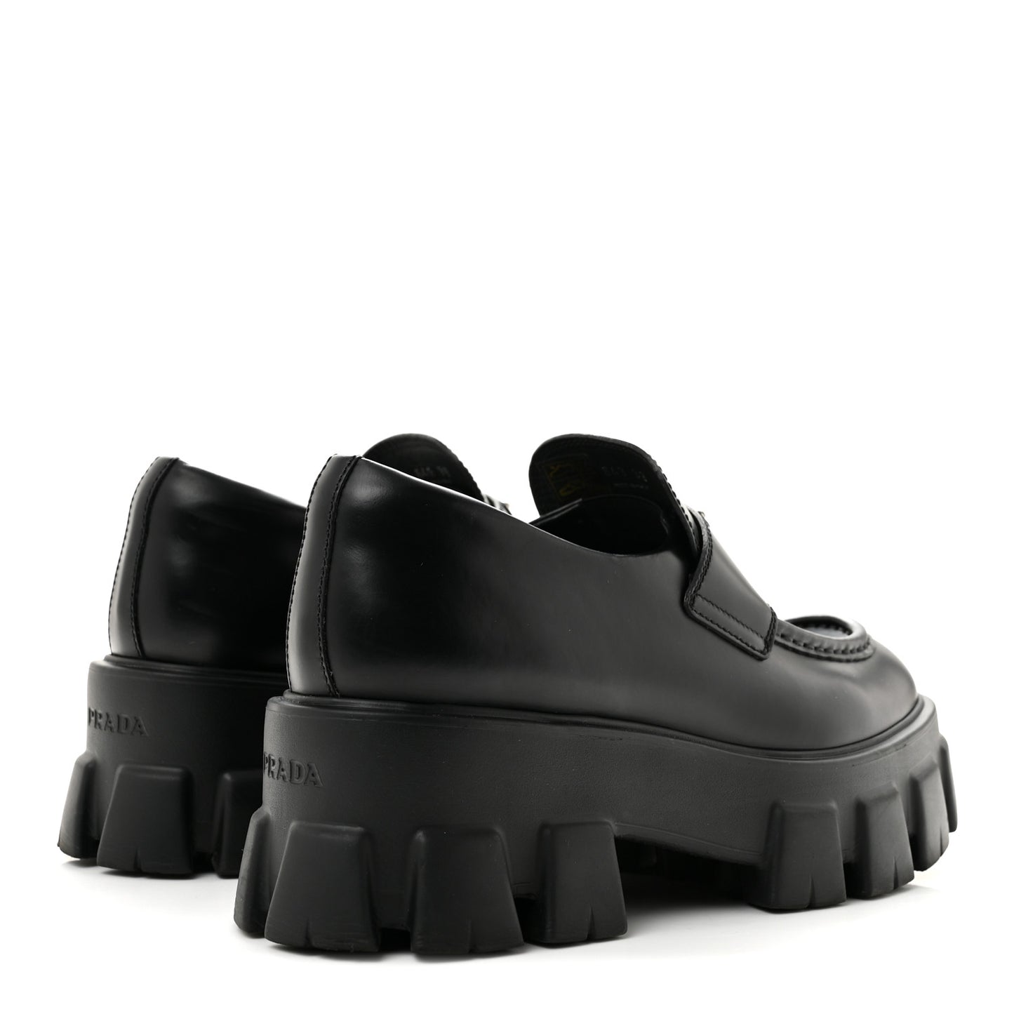 Spazzolato Rois Metal Triangle Logo Monolith 55mm Loafers 39 Black