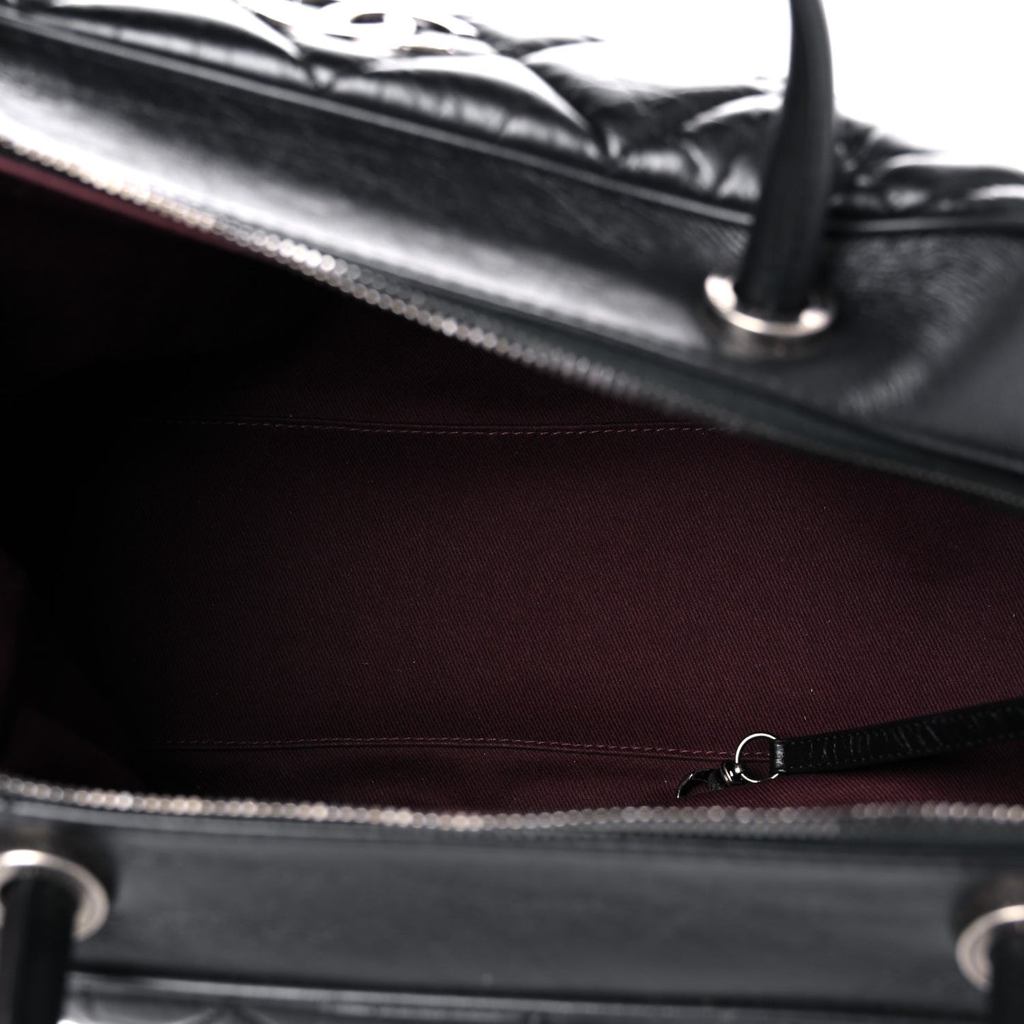 Aged Calfskin Small Bowling Bag Black