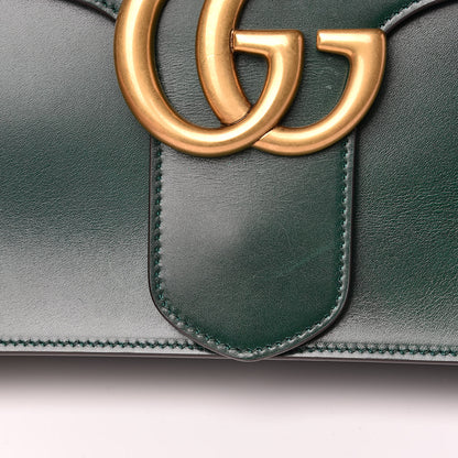 Gucci Tuscany Lux Calfskin Web GG Marmont Shoulder Bag Verde 14 of 15