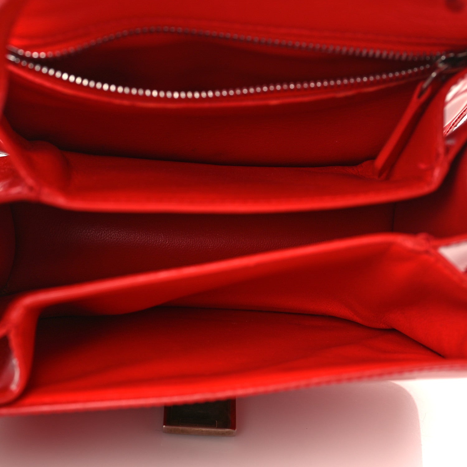 Celine Spazzolato Calfskin Classic Box Medium Flap Vermillion 5 of 8
