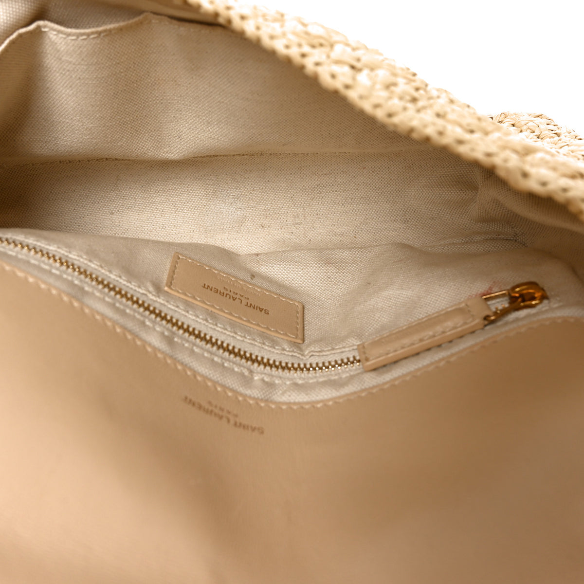 Raffia Monogram Medium Jamie Natural Avorio