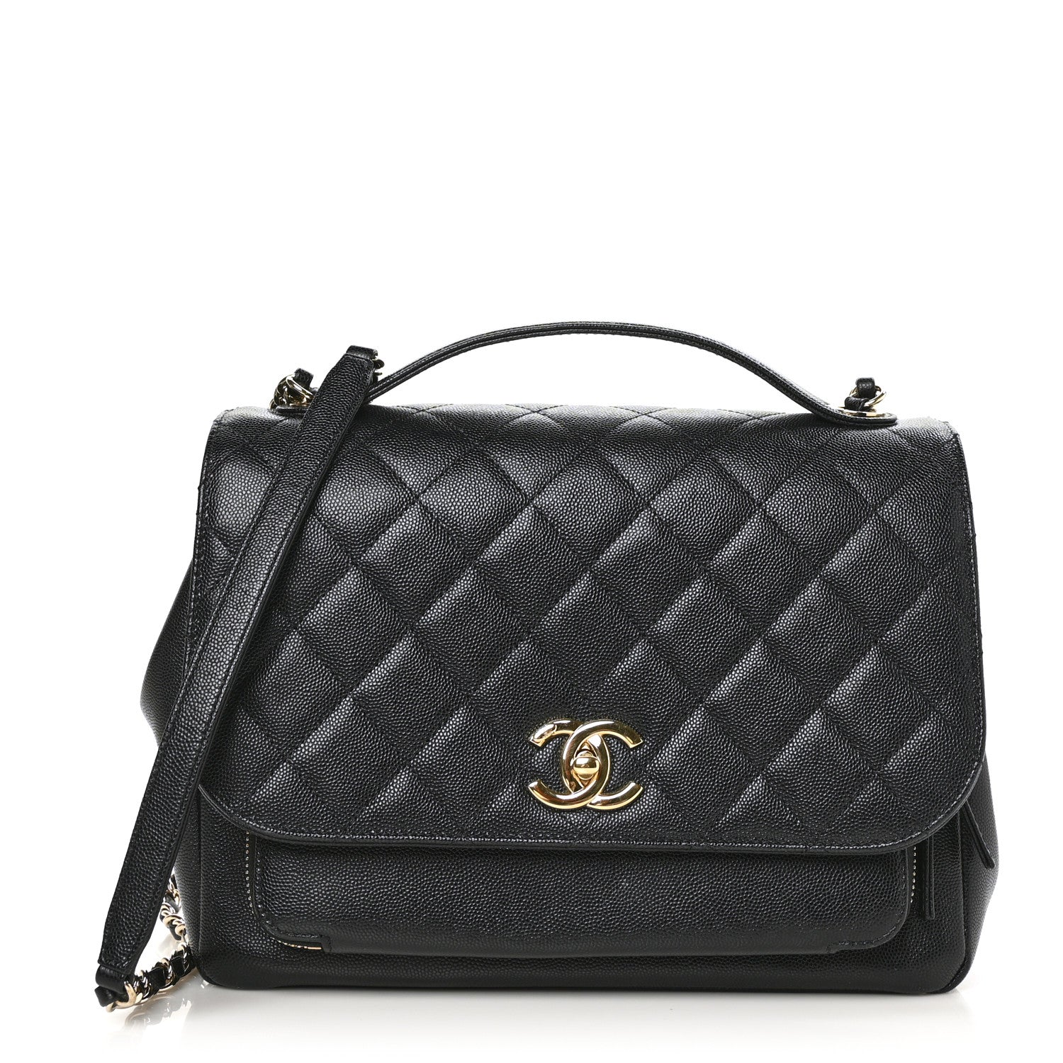 Chanel Caviar Quilted Large Business Affinity Flap Black 1 of 11