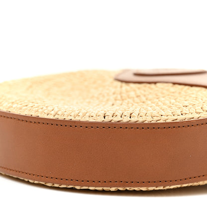 Saint Laurent Raffia Round Camera Bag Beige Naturel 9 of 10
