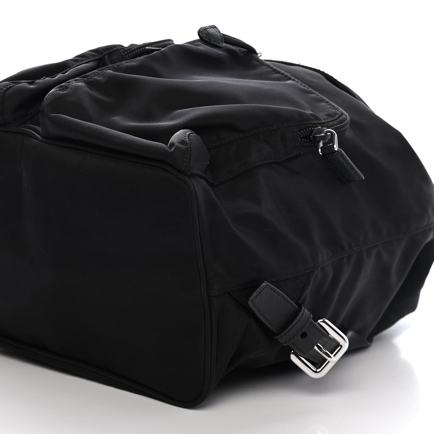 Tessuto Nylon Saffiano Medium Backpack Black