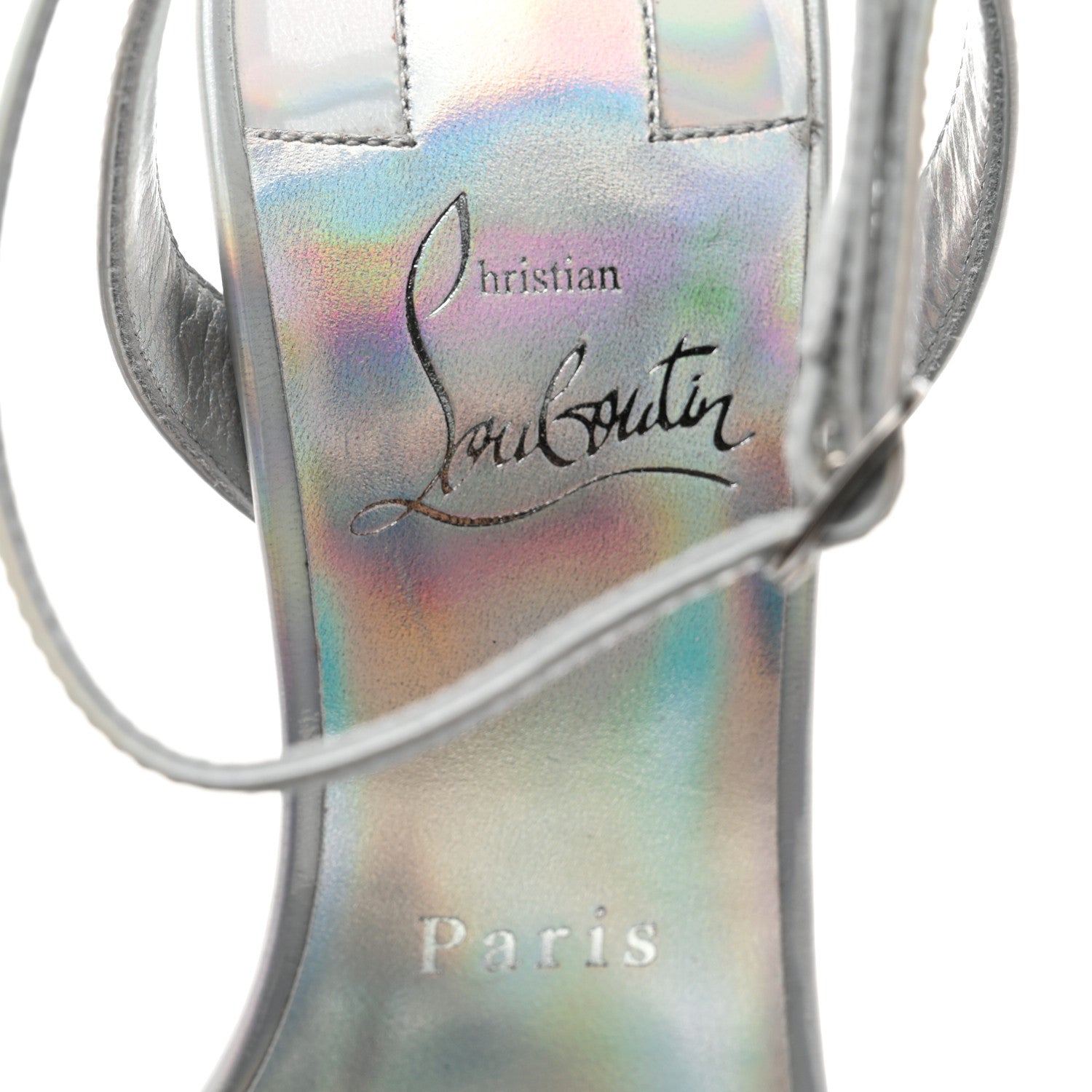 Christian Louboutin Metallic Patent Psychic Loubi Queen 120 Pumps 36 Bianco 6 of 8