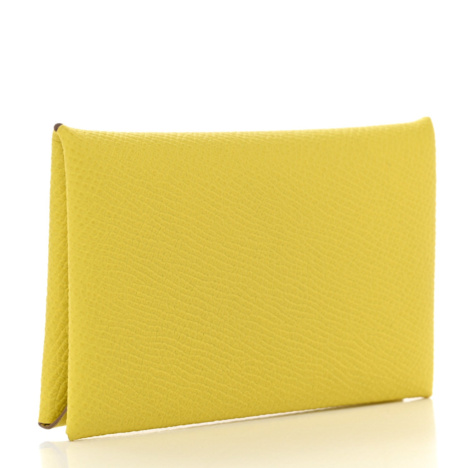 Hermes Epsom Calvi Card Case Lime 3 of 8