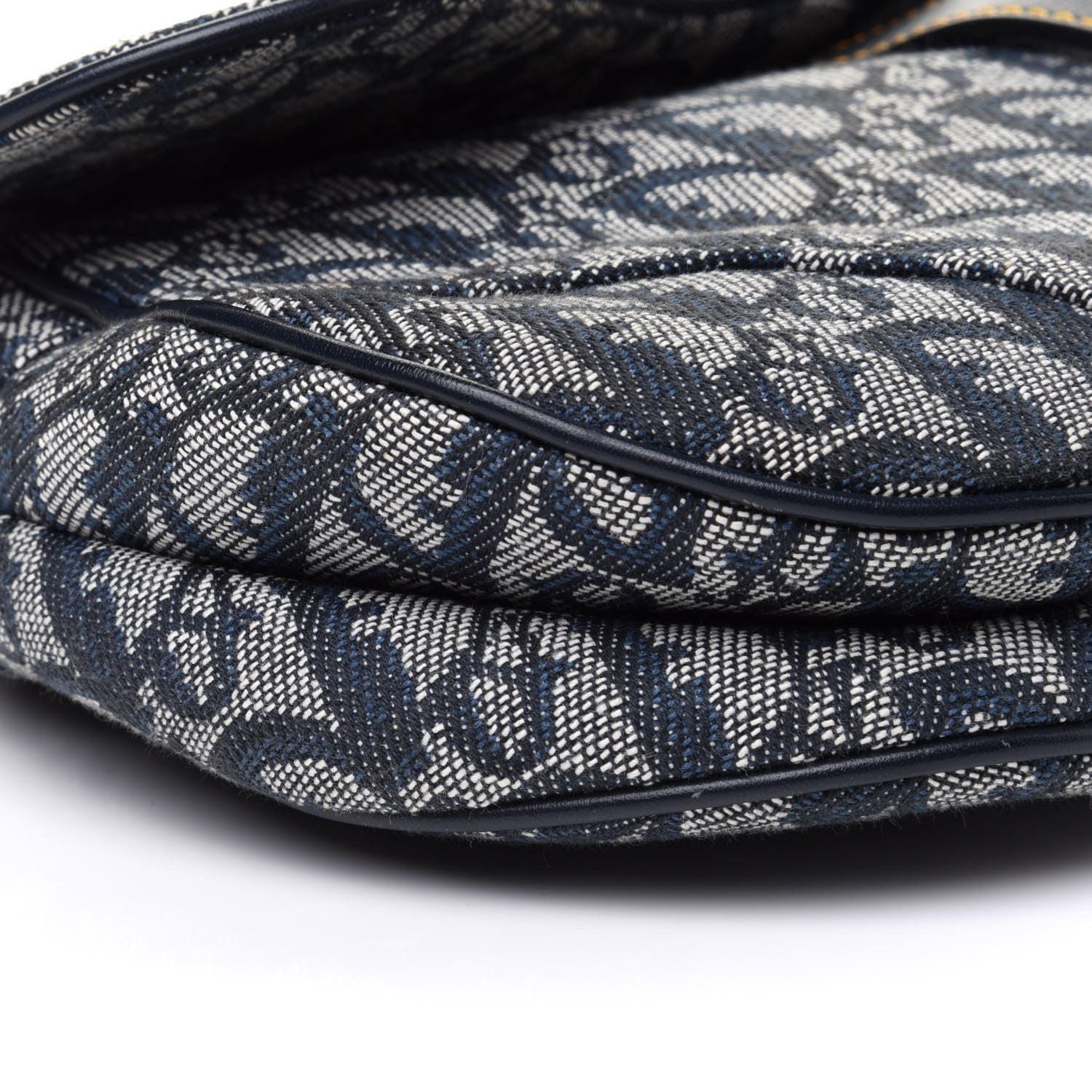 Christian Dior Monogram Saddle Bag Blue 10 of 12