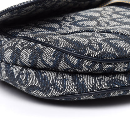 Christian Dior Monogram Saddle Bag Blue 10 of 12