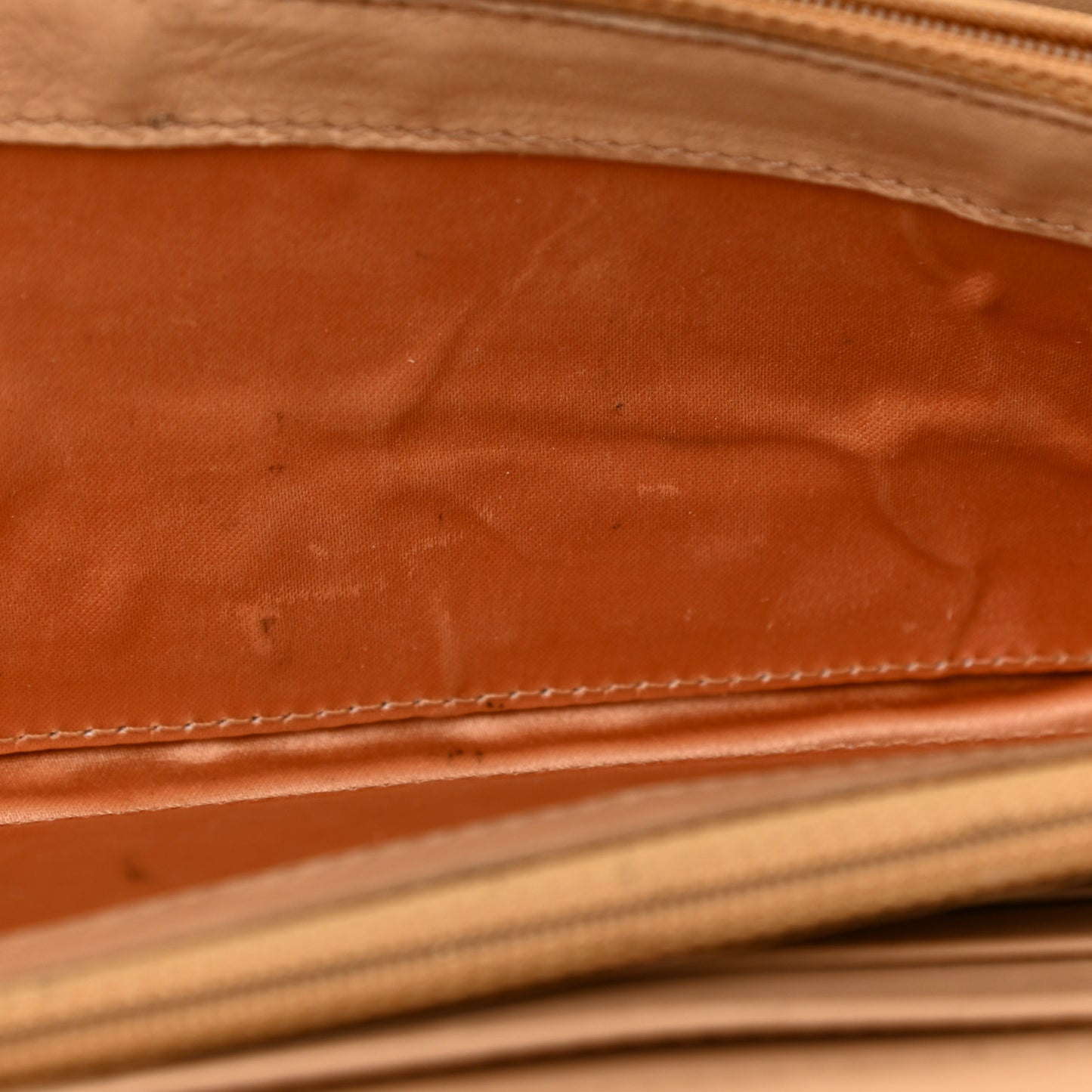 Lambskin Quilted Chain Clutch Flap Beige