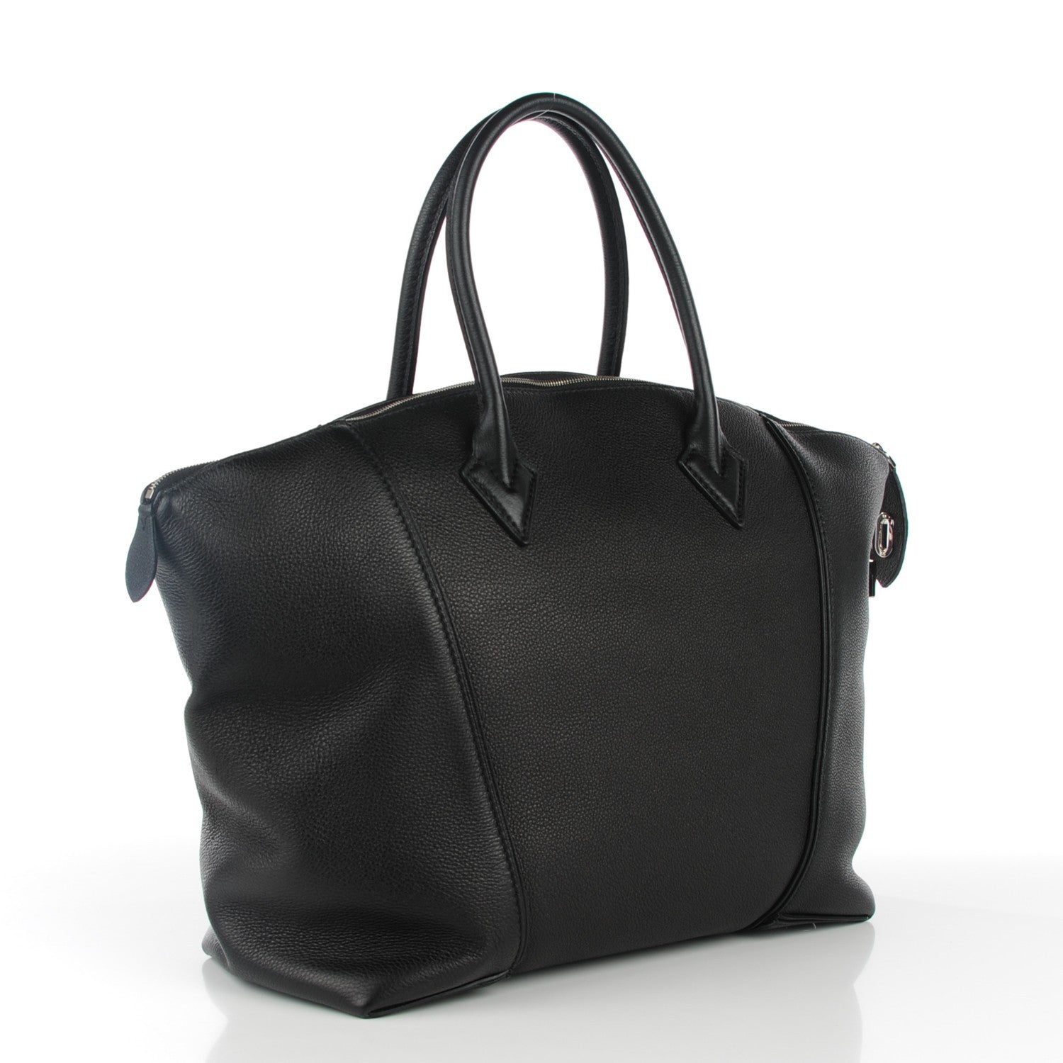 Louis Vuitton Veau Cachemire Soft Lockit MM Black 3 of 7