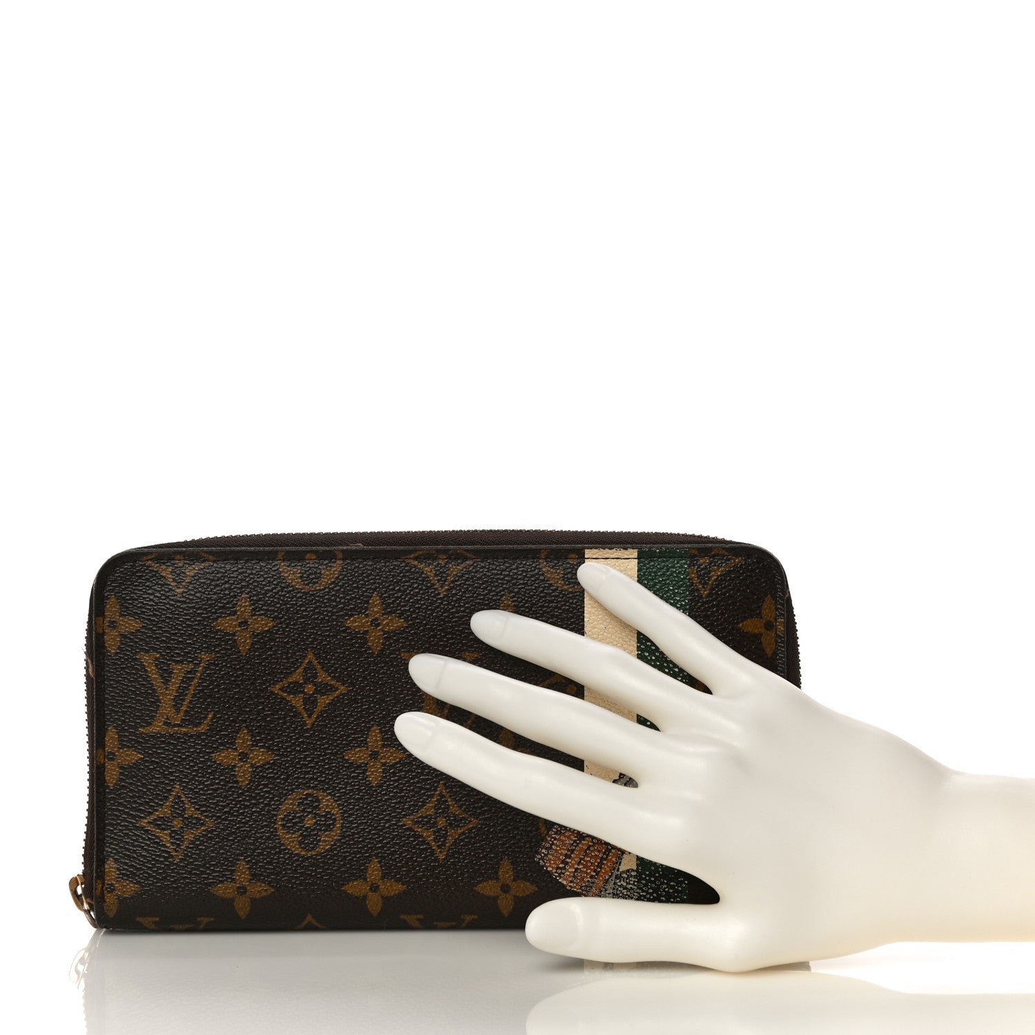 Louis Vuitton Monogram Groom Zippy Organizer Wallet Green 2 of 20