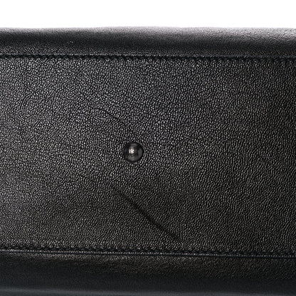 Fendi Goatskin Zucca Large Peekaboo Iconic Satchel Black Tobacco 12 of 14
