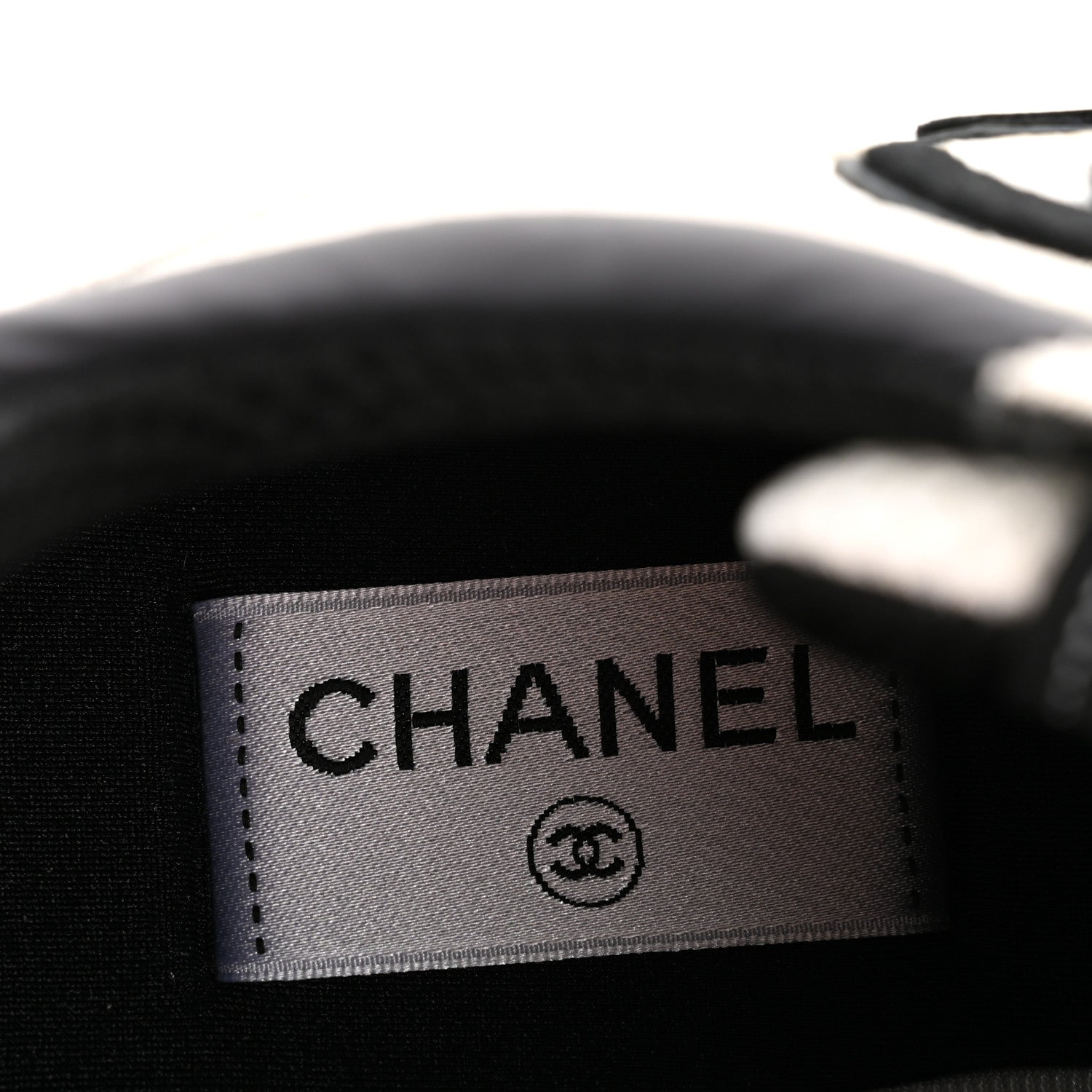 Chanel Mesh Suede Grained Calfskin Womens CC Sneakers 38.5 White Black 8 of 10