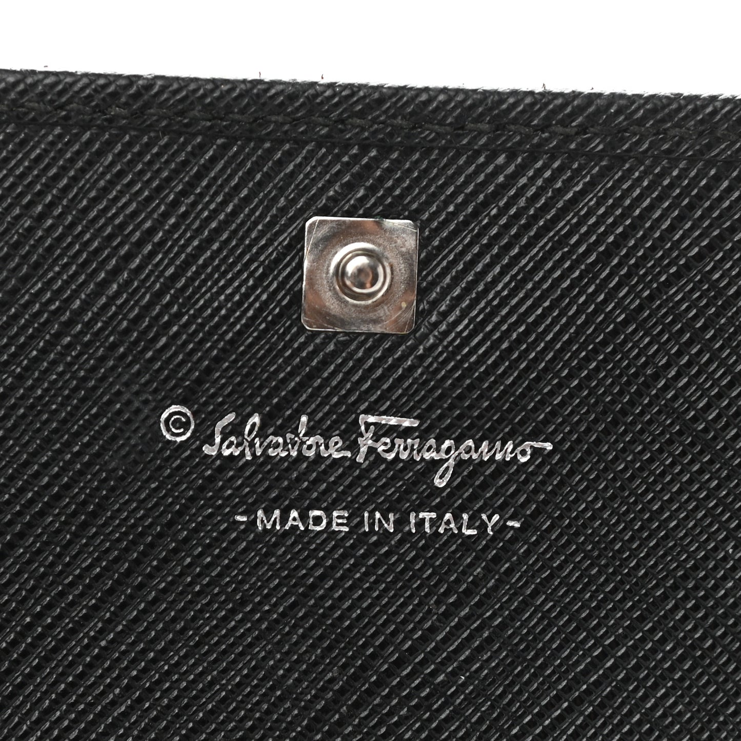 Grained Calfskin Wallet Black
