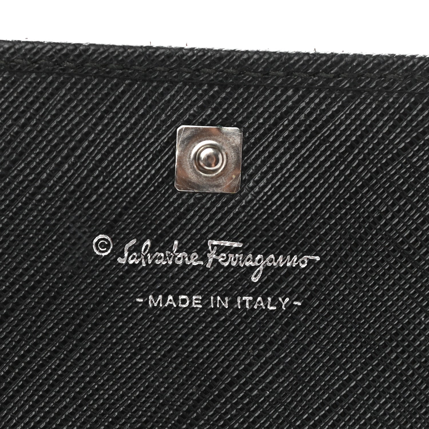Salvatore Ferragamo Grained Calfskin Wallet Black 6 of 8