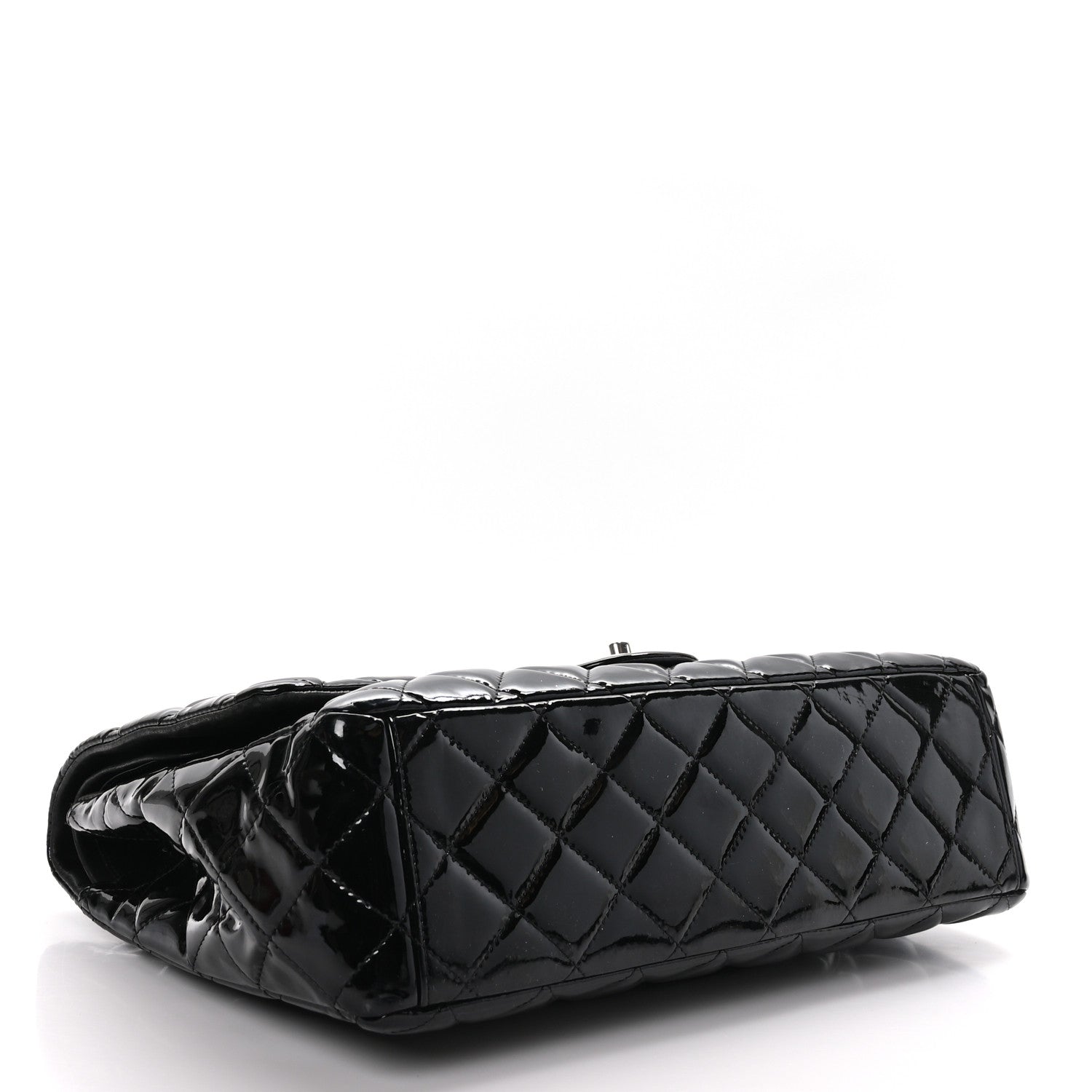 Chanel Patent Quilted Maxi Double Flap Black 4 of 9