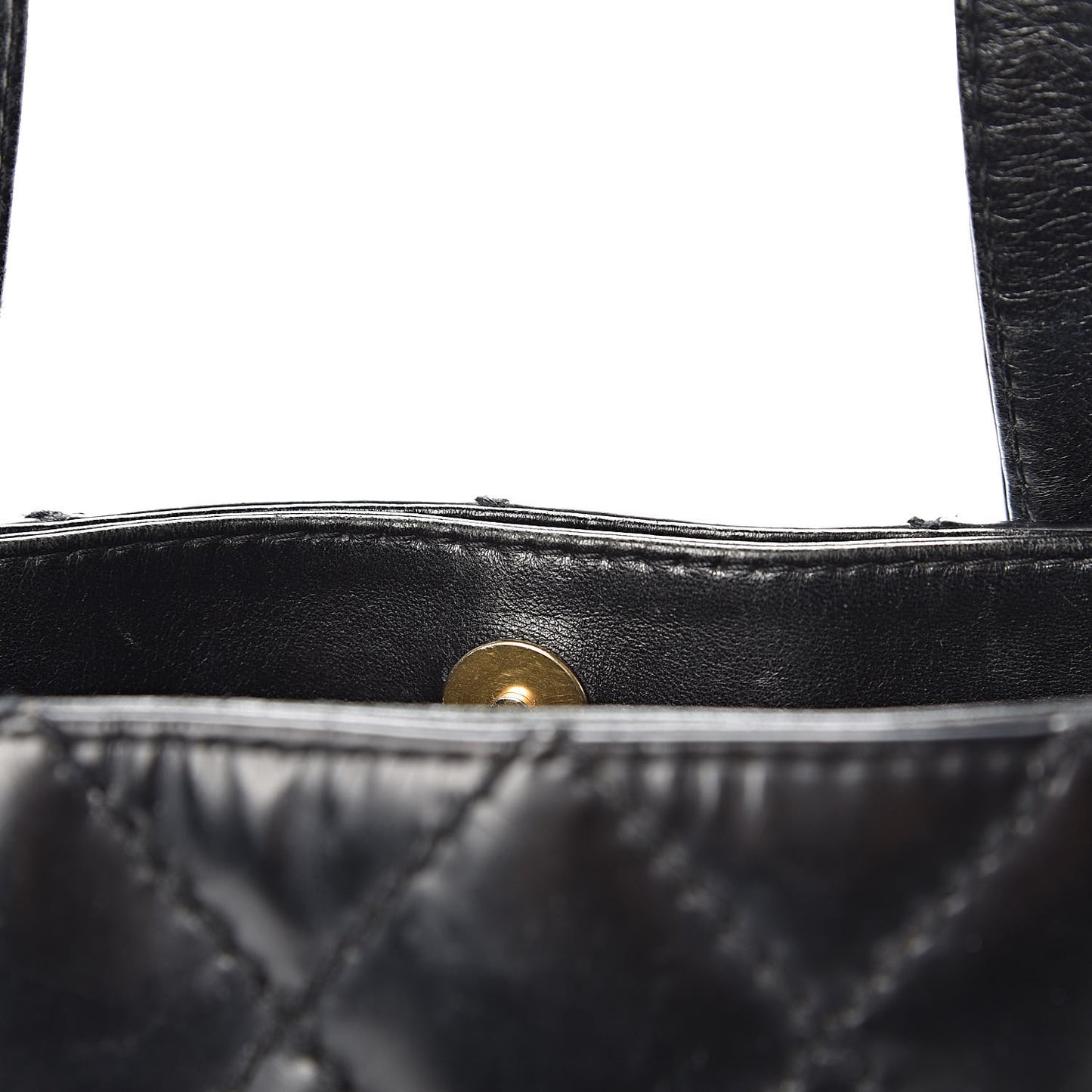 Calfskin Quilted Small Surpique Stitch Tote Black