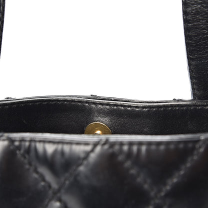 Chanel Calfskin Quilted Small Surpique Stitch Tote Black 12 of 19