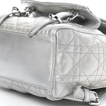 Christian Dior Ceramic Effect Deerskin Cannage Small Stardust Backpack Silver 9 of 9