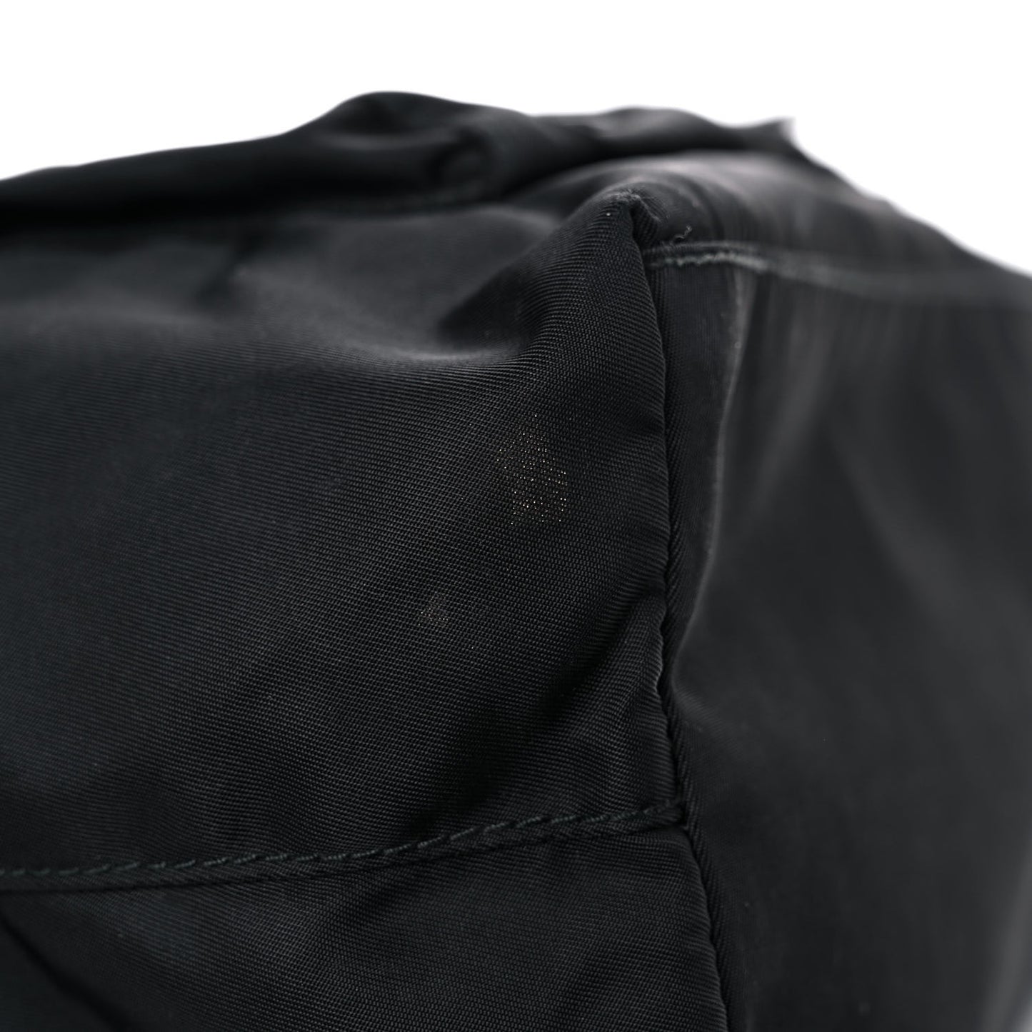 Nylon Vela Drawstring Shopping Tote Black