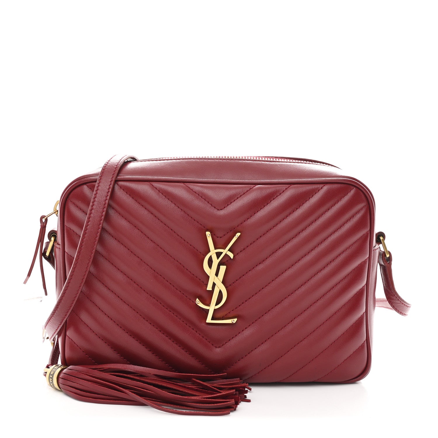 Saint Laurent Calfskin Matelasse Monogram Lou Camera Bag Rouge Eros 1 of 10