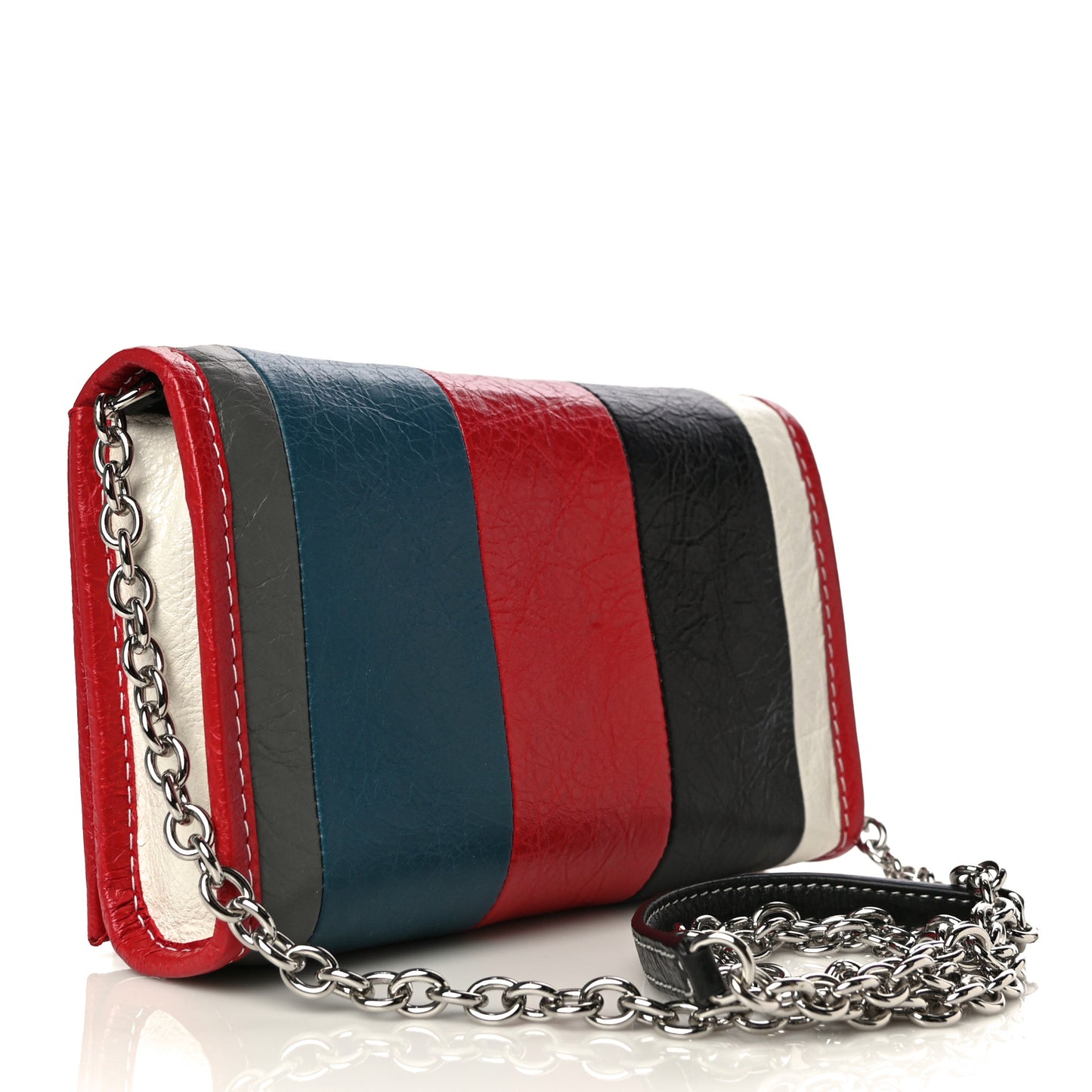 Agneau Arena Multicolore Bazar Chain Shoulder Bag Grey White Black Red Blue