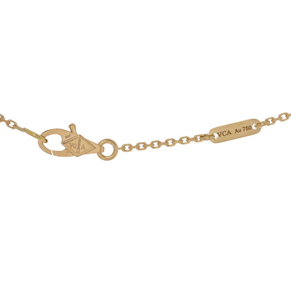 Van Cleef & Arpels 18K Yellow Gold Mother of Pearl Sweet Alhambra Pendant Necklace 4 of 5